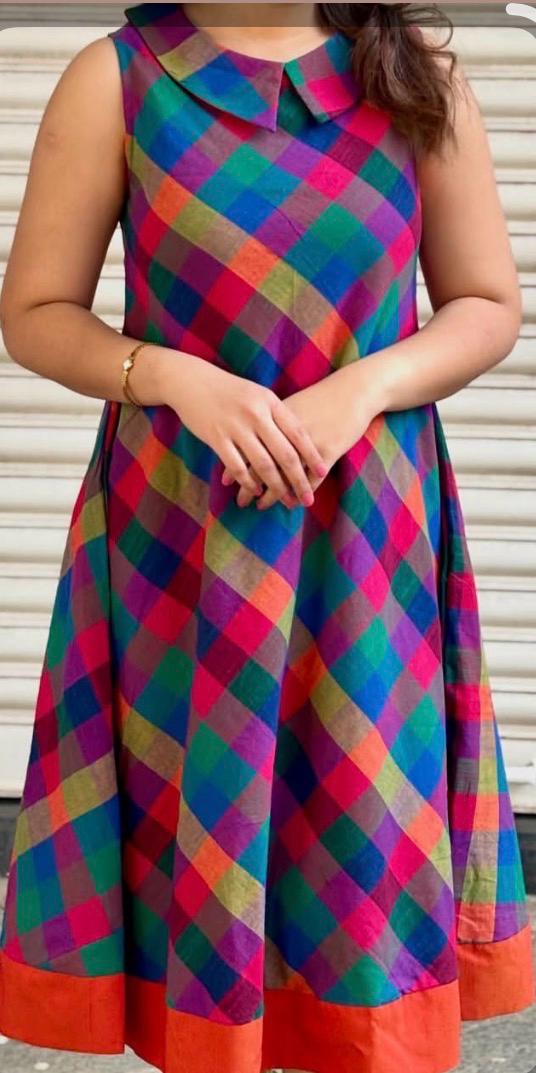 Yellow Handblock Printed Cotton Kurta Set